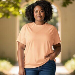 895 WOMENS SMALL RAGLAN SHORT SLEEVE TEE BY ISABEL ACTIVE WEAR